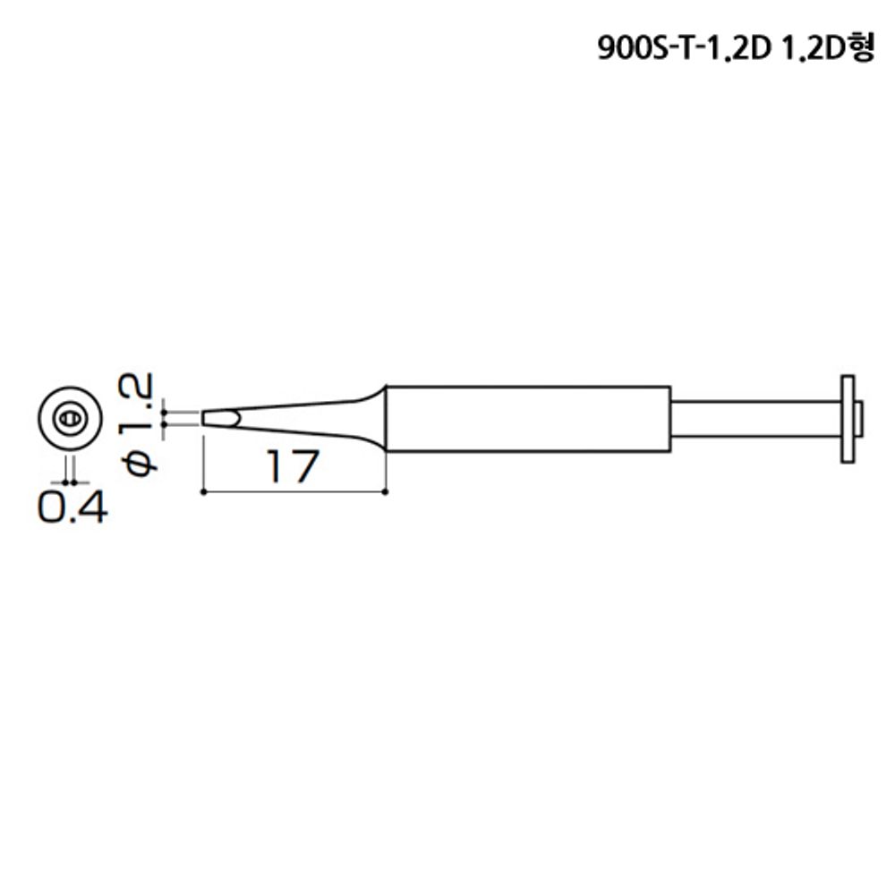 HAKKO Soldering Tips 900S-T-1.2D, Tip for the 900S